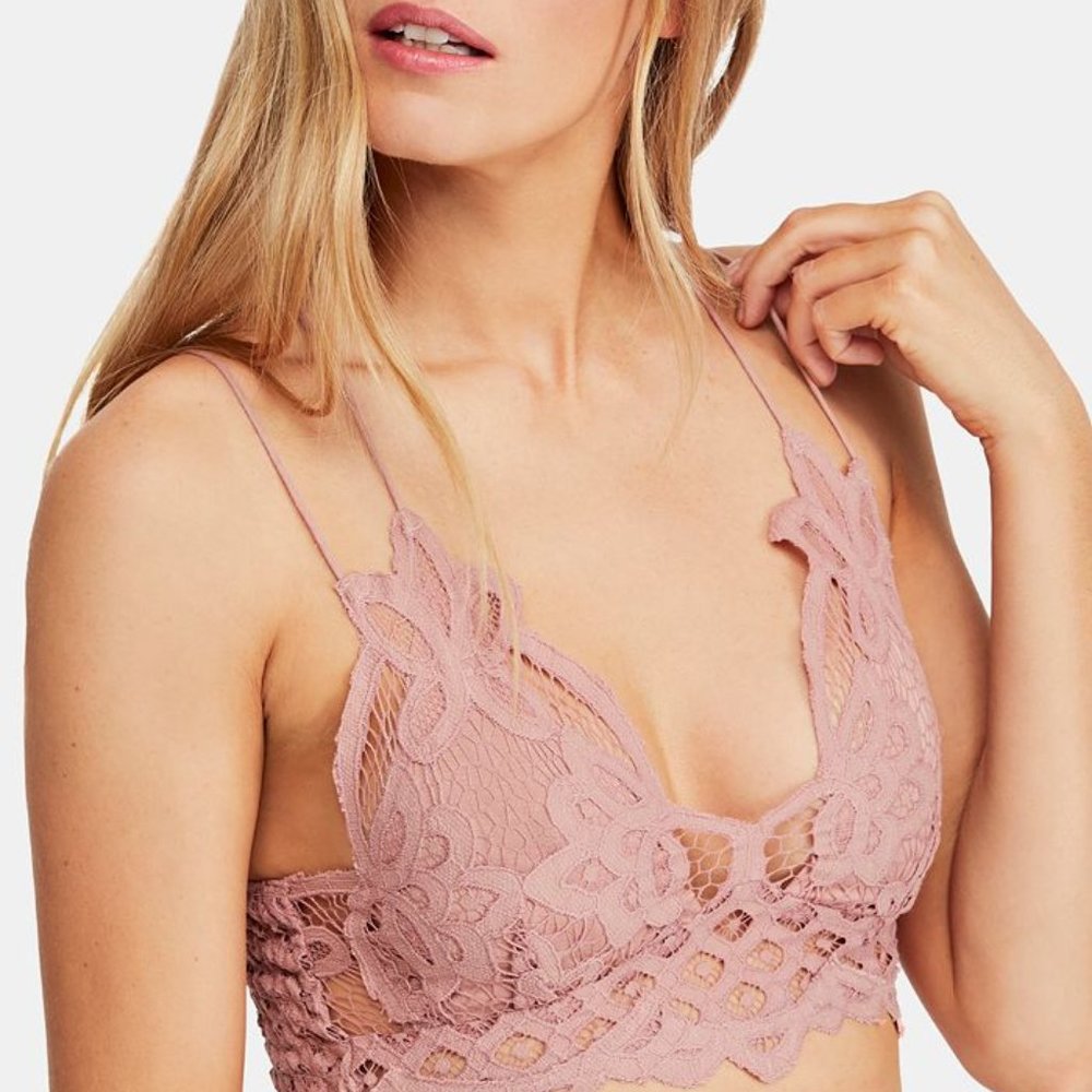 Free People Adella Bralette - Pink Size Large